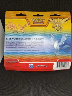 Pokemon TCG: Articuno, Moltres & Zapdos Cards with 2 Booster Packs & Coin - Image 2