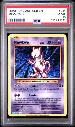2023 POKEMON CLB TRADING CARD GAME CLASSIC #014 MEWTWO PSA 10 - Image 1