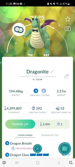 Pokemon Go Shiny Dragonite Bow - Image 1