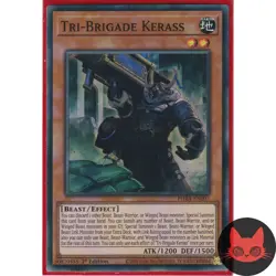 Yugioh Tri-Brigade Kerass PHRA-EN007 Super Rare 1st Edition NM - Image 1