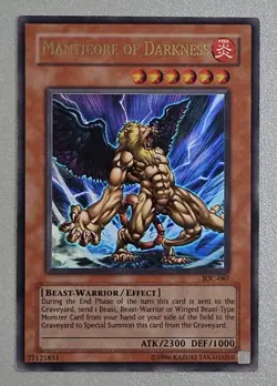 Yugioh Manticore of Darkness IOC-067 Ultra Rare Invasion Of Chaos - Image 1