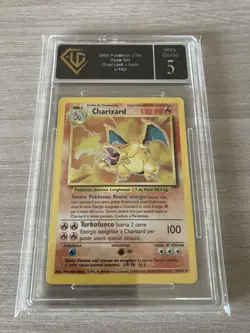 Pokemon Graded Card Charizard Base Set 1999 Holo Italian Very Good No PSA UCG - Image 1