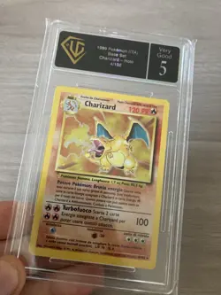 Pokemon Graded Card Charizard Base Set 1999 Holo Italian Very Good No PSA UCG - Image 2