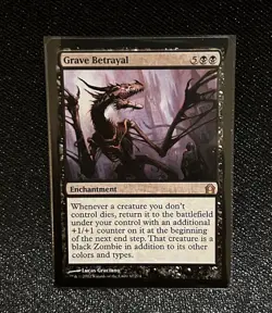 MTG Grave Betrayal Return to Ravnica Regular Card Near Mint Condition - Image 1