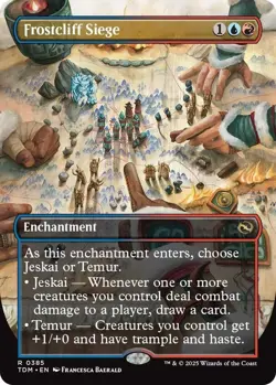 Frostcliff Siege (Borderless Foil) - Tarkir: Dragonstorm (TDM) 385 NM MTG Magic - Image 1