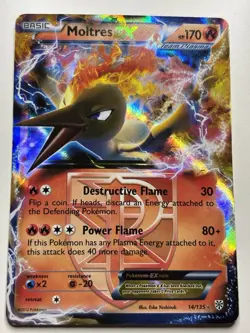 Pokemon TCG Plasma Storm Moltres EX #14 LP - Image 1