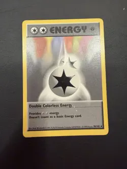 1999 Vintage Pokemon TCG Base Set 1st Edition Double Colorless Energy #96/102 MP - Image 1