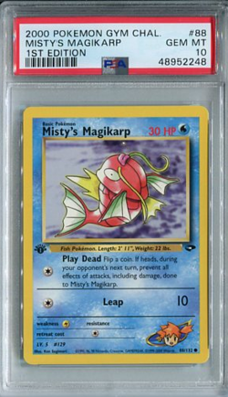 PSA 10 Pokemon 2000 1st Edition Misty's Magikarp Gym Challenge 88 GEM MINT - Image 1