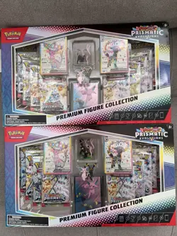 Pokemon Prismatic Evolutions Premium Figure Collection English 2 SEALED Boxes - Image 1