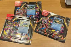 Pokemon TCG Mega Evolution 3 Pack Blister 2x Golduck & 1x Psyduck New Sealed. - Image 1