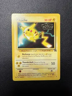 Pikachu #4 1999 Black Star Promo Pokemon Card TCG LP - Image 1