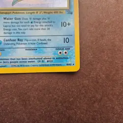 Lapras 10/62 Pokemon Fossil Holo Rare Card - HP - Image 5
