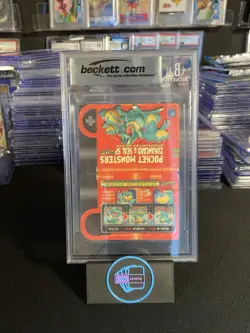 2005 Pokemon Carddass Zukancard & Seal Sp Totodile Evo Beckett Graded 9 - Image 2