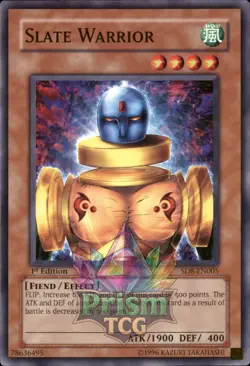 1st Ed Slate Warrior SD8-EN005 Yugioh - Image 1