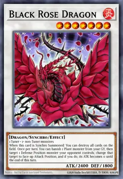 Yugioh RA04-EN057 - Black Rose Dragon - Platinum Secret Rare - Image 1