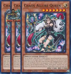 Yugioh! 3x Chaos Allure Queen ROTA-EN011 Common 1st Ed NM - Image 1