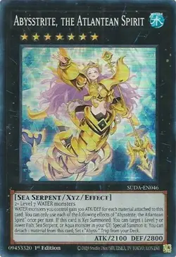 Lightly Played, English Yu Gi Oh Abysstrite, the Atlantean Spirit - SUDA-EN046 - - Image 1