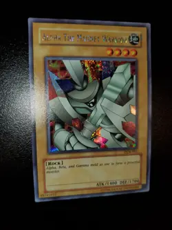 Yugioh 2003 Alpha The Magnet Warrior SCR DOR-001 Near Mint - Image 2