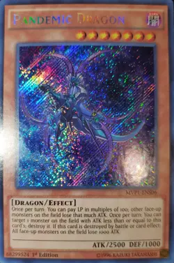 Yugioh Pandemic Dragon SCR 1st Ed. MVP1-ENS06 Near Mint - Image 1