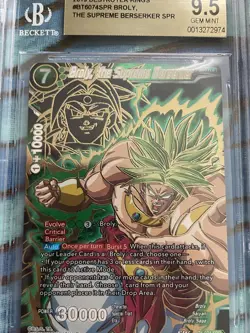 Dragon Ball card Broly, the Supreme Berserker BT6-074 SPR BGS 9.5 DBS Masters - Image 3