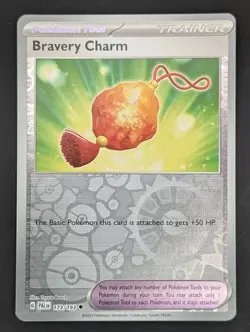 2023 Pokemon Paldea Evolved Reverse Holo Bravery Charm #173/193 - Image 1