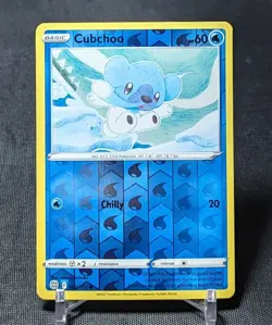 Cubchoo Common Reverse Holo Water 2022 Brilliant Stars Pokemon TCG Card 042/172 - Image 1