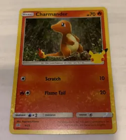2021 McDonald’s Charmander Confetti Holo Pokemon Card 9 NM 25th Anniversary - Image 1