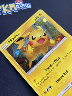 Pokemon TCG Pikachu SM76 Black Star Promo Cosmos Holo LP. - Image 3
