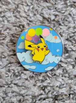 Pokemon Celebrations 25th Anniversary Flying & Surfing Pikachu Enamel Pin - Image 1