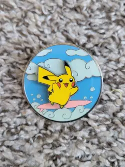 Pokemon Celebrations 25th Anniversary Flying & Surfing Pikachu Enamel Pin - Image 2