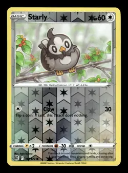 Pokemon TCG: SWSH - Brilliant Stars - Starly - 117/172 Reverse Holo - Image 1