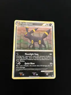 Umbreon 10/90 PL Pokemon Cards Non Holo Rare Vintage Heart Gold Soul Silver - Image 1