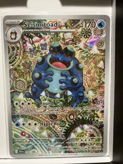 Pokemon TCG SV Black Bolt English Seismitoad #105/086 Illustration Rare Card - Image 1