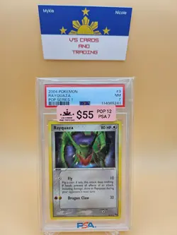 2004 Pokemon Pop Series 1 Rayquaza #3 PSA 7 - Image 1