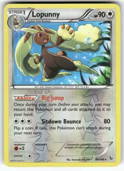 Lopunny XY - Flashfire Reverse Holo Rare Pokemon Lightly played - Image 1