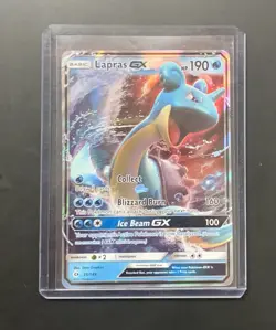 Pokemon TCG Lapras GX Holo Ultra Rare Card Sun & Moon Base Set 35/149 - Image 1
