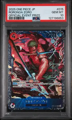 PSA 10 GEM MINT One Piece Card Card Roronoa Zoro Flagship Promo ST21-014 Japan - Image 1