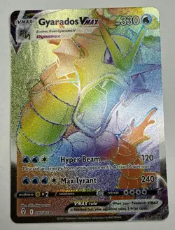 Pokemon Gyarados VMAX TCG Rainbow Secret Rare Card 207/203 Evolving Skies - Image 1