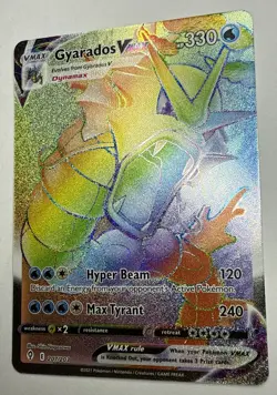 Pokemon Gyarados VMAX TCG Rainbow Secret Rare Card 207/203 Evolving Skies - Image 3