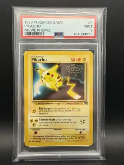 Pikachu #4 PSA 9 Black Star Promo Card WOTC the First Movie - Image 1