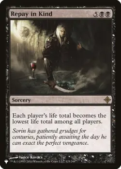 x1 Repay in Kind The List Reprints Magic The Gathering Regular 125 Black - Image 1