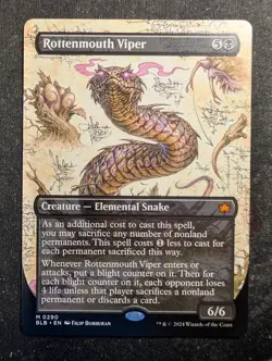 Rottenmouth Viper - Borderless - Bloomburrow (MTG) - Image 1