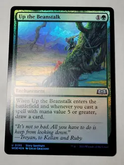 Up the Beanstalk -Foil- Wilds of Eldraine Uncommon WOE 195 mtg NM/M - Image 1