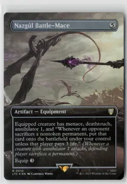 MTG Nazgul Battle-Mace - Borderless - Foil - 510 LTC x1 NM Rare - Image 1