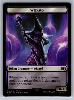 Magic: The Gathering - Final Fantasy #4 Hero / Wizard Double-Sided Token - Image 2