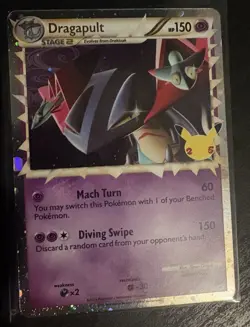 Pokemon TCG Card Dragapult SWSH132 25th Celebrations Black Star Promo - NM - Image 2