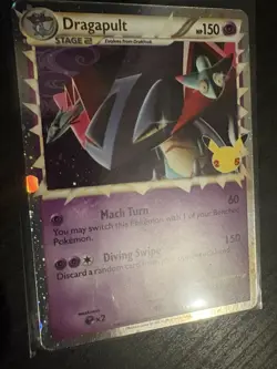Pokemon TCG Card Dragapult SWSH132 25th Celebrations Black Star Promo - NM - Image 4