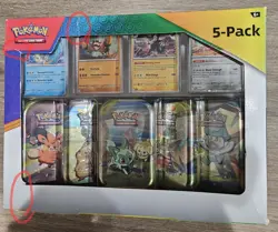 Pokemon TCG: 2023 Paldea Friends Mini Tin Costco 5 Pack New/Factory Sealed - Image 1