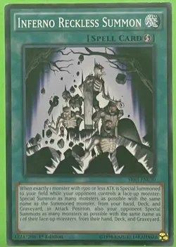 Yugioh! Inferno Reckless Summon - SR03-EN030 - Common - 1st Edition LP - Image 1