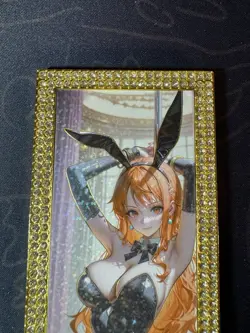 Goddess Bunny Nami Diamond Card Metal Bikini Waifu Doujin Numbered One Piece - Image 2